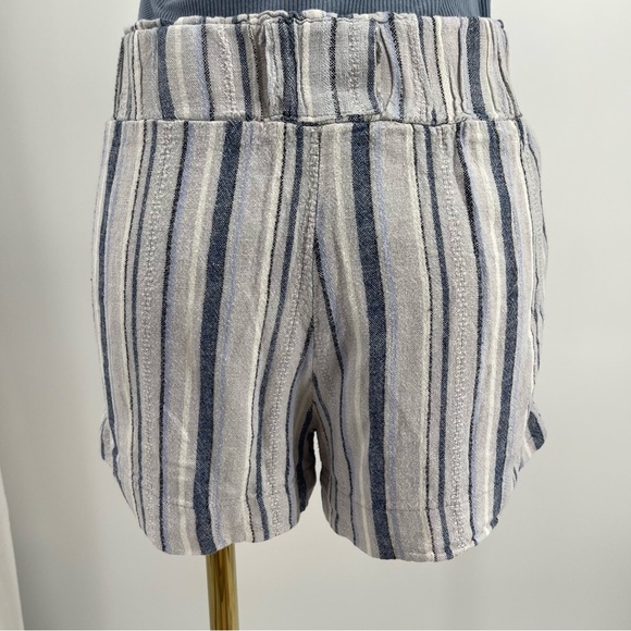 Indigo Rein Linen Blend Medium Beach Shorts Coastal Boho Chic Surfer Resortwear - Picture 12 of 15